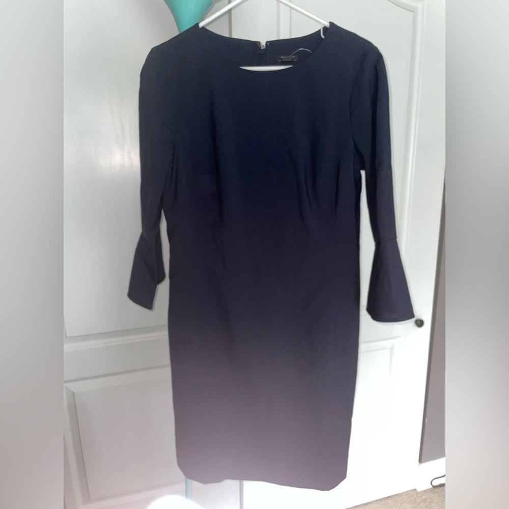 Ann Taylor Navy Blue Dress Bell Sleeve. New w/tags!